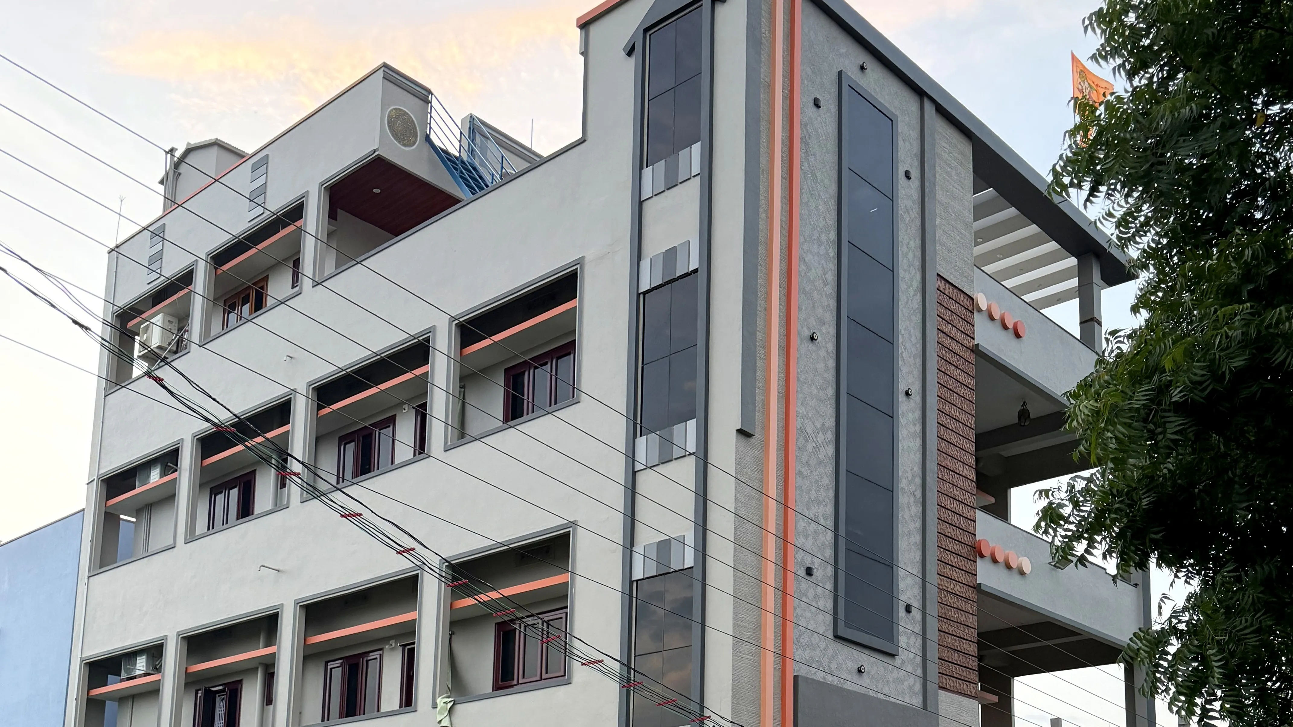 Homestay exterior in daylight